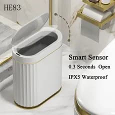 Lixeira com Sensor Inteligente para Cozinha e Banheiro, Lixeira Familiar KH739