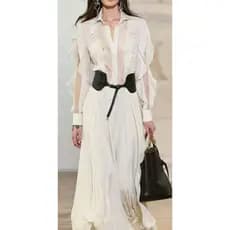 Cinto largo de couro vintage francês, cinto marcador de cintura emagrecedor, acessório para vestidos e camisas