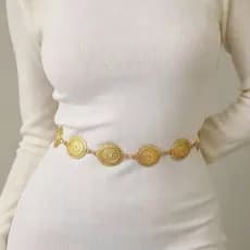 Cinto de Corrente de Cintura para Vestido - Design Elegante, Ajustável, Material de Alta Qualidade