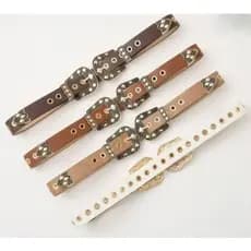 Cinto Feminino Y2K com Strass Brilhante em Couro PU