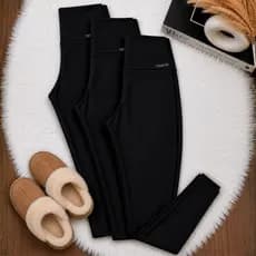 Kit 3 Calças Legging Flanelada Peluciada Cintura Alta Confortavel e Quentinha