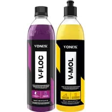Kit Shampoo Automotivo Sujeira Pesada V-Floc V-Mol Vonixx 500ml
