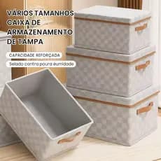 Caixas De Armazenamento De Roupas Com Grade Dobrável Multiuso