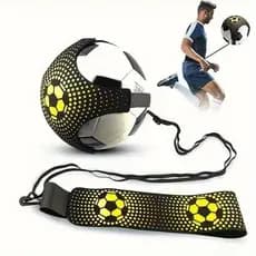 chute futebol ajustável trainer bola de prática para crianças solo ajuda assistência controle cinto faixa de treinamento