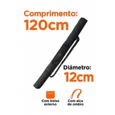 Bolsa Porta Varas de Pesca Com Bolso Externo 1,20m