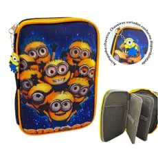 Estojo Box Minions/Estojo Box /Estojo escolar /Estojo de lápis/Estojo com divisórias/Organizador escolar infantil minion