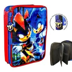 Estojo Box Sonic e Shadow  /Estojo Box / escolar/Estojo de lápis/Estojo com divisórias/Organizador escolar infantil