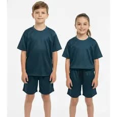 Kit Conjunto Infantil Camiseta + Short Dry Fit Térmica Esportes Futebol Ciclismo Roupa