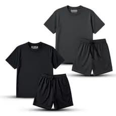 2 Kit Conjunto Infantil Juvenil Dry Fit Moda Verão Tecido Respirável Secagem Rápida Conforto Diário Roupas Térmicas