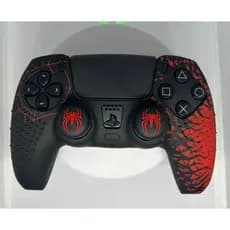 Capa Antiderrapante Homem-Aranha para Controle PS5 –Capa + Par De Grip Proteção e Estilo Gamer!