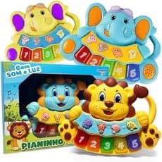 Brinquedo Piano Teclado Animal Brinquedo Infantil Sons Fazenda Sitio Para Bebes e Crianças Pequenas Colorido, Educativo