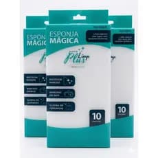 kit com 10 Esponjas Mágica Tira Manchas Multiuso Melanina casa Limpa Branca Premium