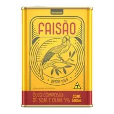 Óleo Composto De Soja E Oliva Lata 500ml - Azeite Faisão