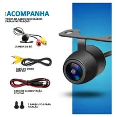 Câmera de Ré Borboleta Automotiva Ângulo 170° Visão Noturna Alta Definição