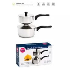 Cuscuzeira Individual Inox Premium Alta qualidade Cuscuz a Vapor Para Indução e Gás