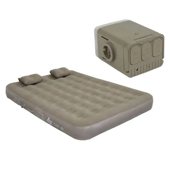 Colchão Inflável Casal Albatroz CQC-48 com Bomba Elétrica Lanterna Camping 300kg