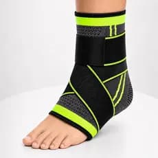 Tornozeleira Compressão Ajustável Bilateral Esportiva Faixa Dupla Nylon Slim Academia Corrida