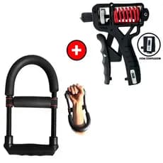 Kit Hand Grip Ajustável 5 a 165kg com Contador + Fortalecedor de Mão, Punho e Antebraço