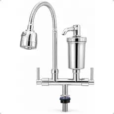 Torneira Gourmet com Filtro e Chuveirinho Flexível 2 Jatos Bancada Cozinha Cromada ABS