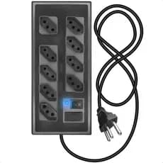 Filtro De Linha Anti Chamas Com Chave On Off 4 5 Ou 6 Tomadas Bivolt