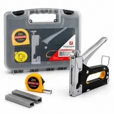 Grampeador Tapeceiro Manual Profissional Alta Pressão 3 em 1 Para Estofamento Kit Grampeador