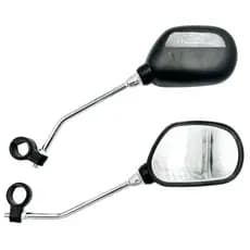 Par Espelho Retrovisor Guidão Bicicleta Com Refletor