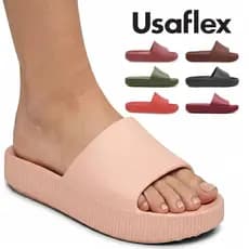 Chinelo Feminino Poofy Nuvem Usaflex Original Solado EVA Antiderrapante Leve