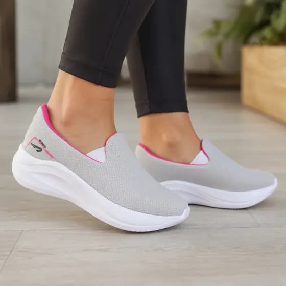 Tênis Feminino Rainha Dream V Slip On Calce Fácil Caminhada Academia Trabalho
