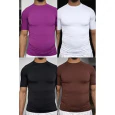 Camiseta de compressão Lycra para treinos Camisa de Poliamida Camisa justa para treino Rash Rashguard