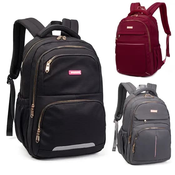 Mochila Escolar Bolsa Feminina Nova Notebook Grande Compartimento Impermeável Reforçada para Viagem