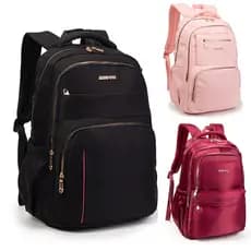 Senhoras mochila estudante escola saco impermeável pode caber portátil conveniente para viajar