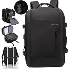 jiesipoteMens trabalho backpack strap expansão capacidade impermeável SUB combinação bloqueio