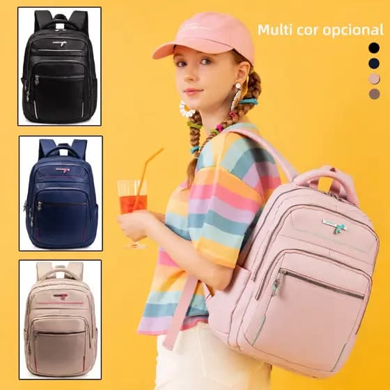 mochila feminina a prova d água bolsa feminina  Náilon  mochila