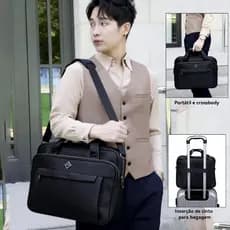Saco de laptop masculino (pode conter laptop de 15 polegadas) à prova d'águaBolsa portátil para laptop Portátil e crossb