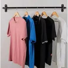 Arara de Roupas Parede 1m Dourada ou preto