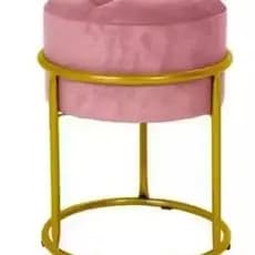 Puff Decorativo Redondo de Veludo | Puff para Sala e Quarto | Assento Confortável