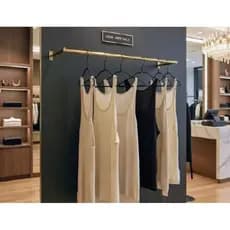 Arara cabideiro  para Roupas Quadrada Dourada com Pintura Eletrostática
