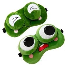 Tapa Olho de Sapo Engraçado Máscara para Dormir Pelúcia Macia Fotos Blogueira Envio Imediato