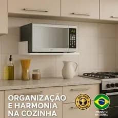 Suporte Aéreo Multiuso em MDF Premium – Enviado Montado, Microondas, Forno Elétrico, Impressora