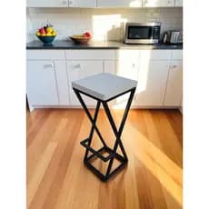 Banqueta Alta X Decor – Estilo Industrial com Assento MDF | 76cm