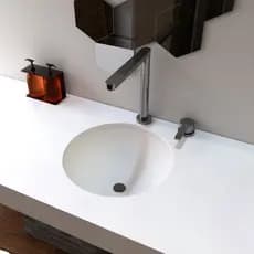 Cuba de Embutir Ômega 35cm de diâmetro 14cm de altura Redonda Branco