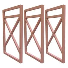 Suporte De Prateleira Estilo Industrial Kit Três Peças 20x37 Cor Rose Gold