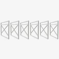 Suporte Estilo Industrial 37x30cm Branco Polipropileno  – Organize Lavanderia, Escritório e Closet