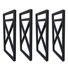 Quatro Suportes Estilo Industrial P/prateleiras 20 E 25cm Profundidade na cor Preto