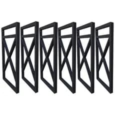 Seis Suporte Para Prateleira Estilo Industrial 06 Un. 20 / 25 Preto