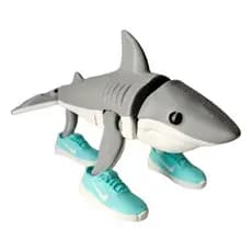 Boneco Articulado Tubarão Tralalero Tralala - Mini 14cm, Colorido 3D