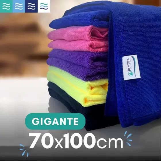 Pano Gigante Microfibra 70x100cm Multiuso Limpeza Não Risca/Não solta fiapos Toalha Grande