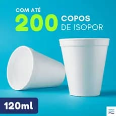 Copo de Isopor 120ml Térmico Descartável Café c/100 ou 200 copos
