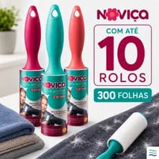 Kit Rolo Rolinho Adesivo Tira Pelo Cabelo Fiapo Pó de Roupas Noviça Bettanin Reutilizável BT202 de 2 a 10 rolos