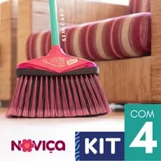 Vassoura Noviça Original Sem Cabo Cerdas DUO Macia e Firme Bettanin c/ até 4 unidades